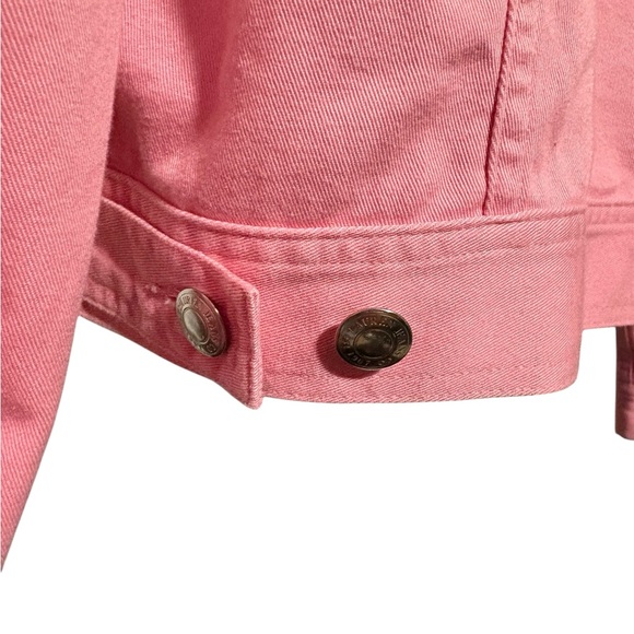 Lauren Jeans Company Ralph Lauren Women’s Pink Denim Button Up Jacket M - Picture 7 of 11
